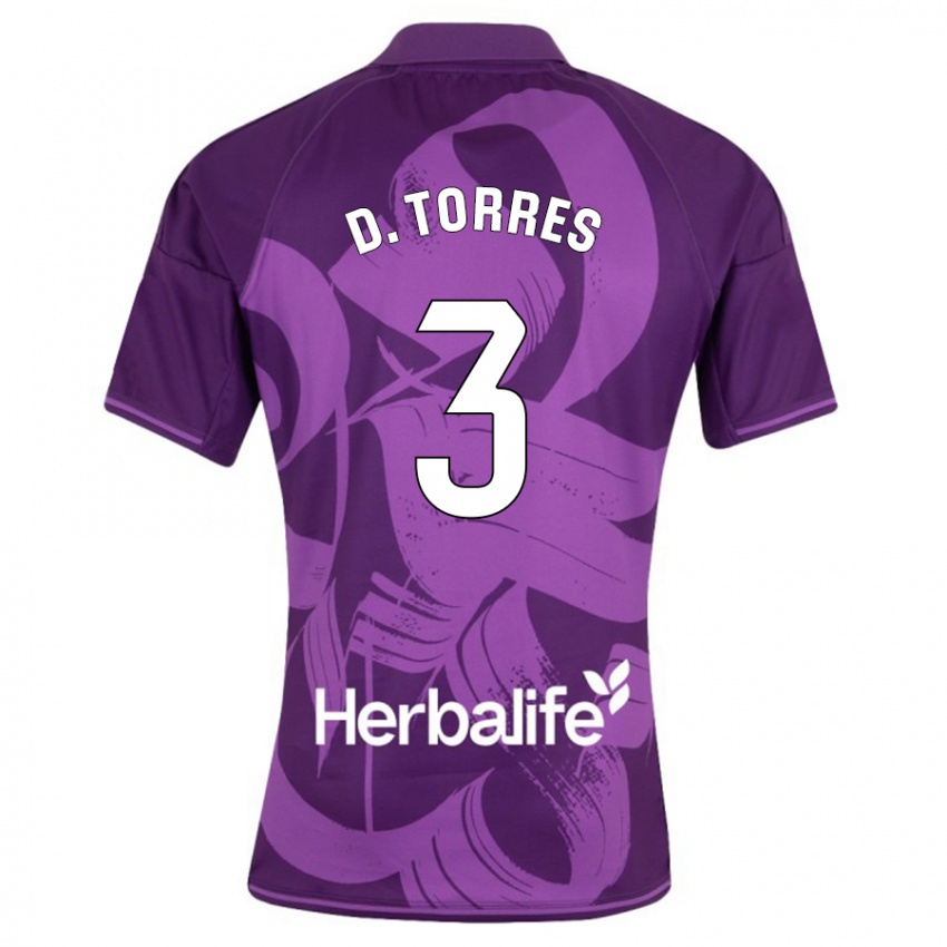 Damen David Torres #3 Violett Auswärtstrikot Trikot 2023/24 T-Shirt