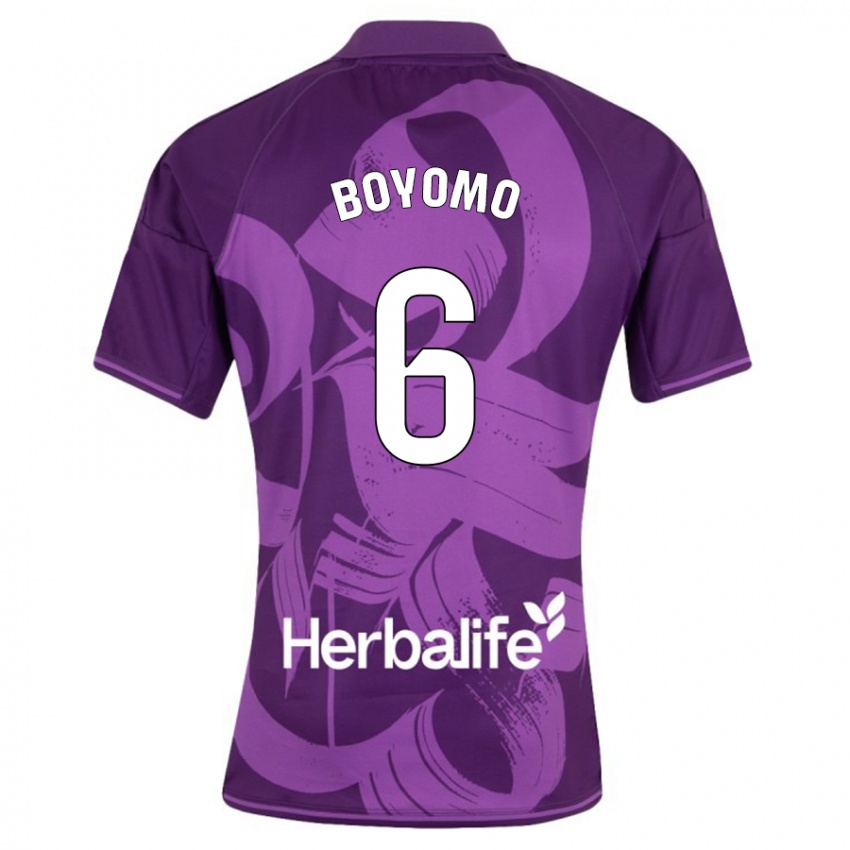 Damen Enzo Boyomo #6 Violett Auswärtstrikot Trikot 2023/24 T-Shirt