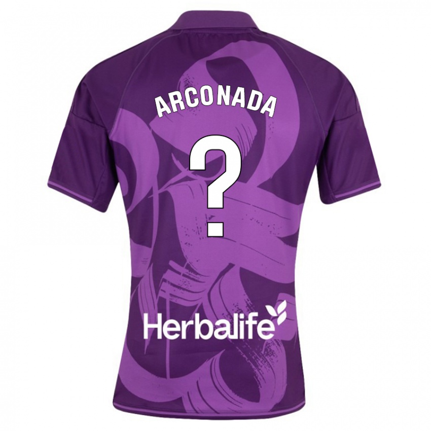 Damen Diego Arconada #0 Violett Auswärtstrikot Trikot 2023/24 T-Shirt