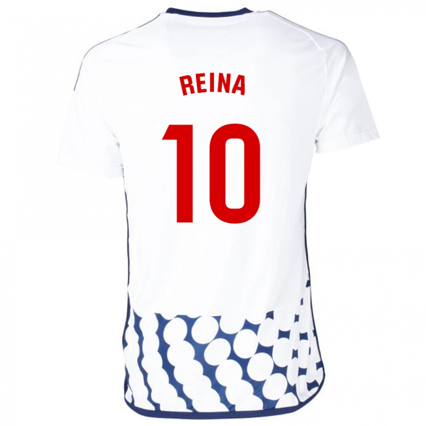 Damen Alberto Reina #10 Weiß Auswärtstrikot Trikot 2023/24 T-Shirt