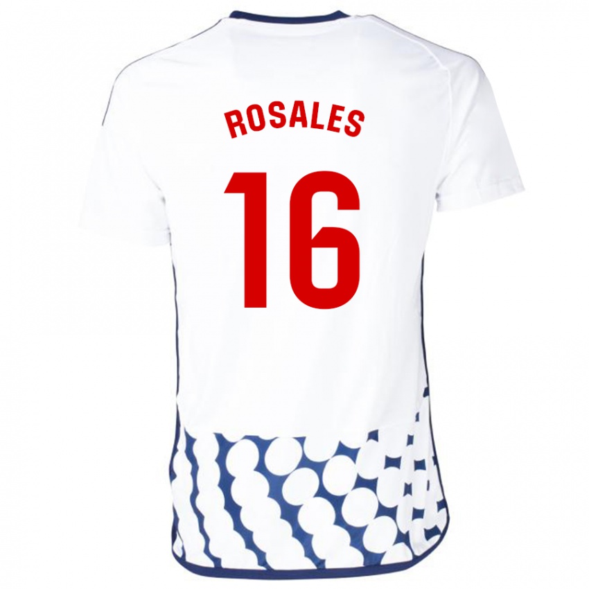 Damen Diego Rosales #16 Weiß Auswärtstrikot Trikot 2023/24 T-Shirt