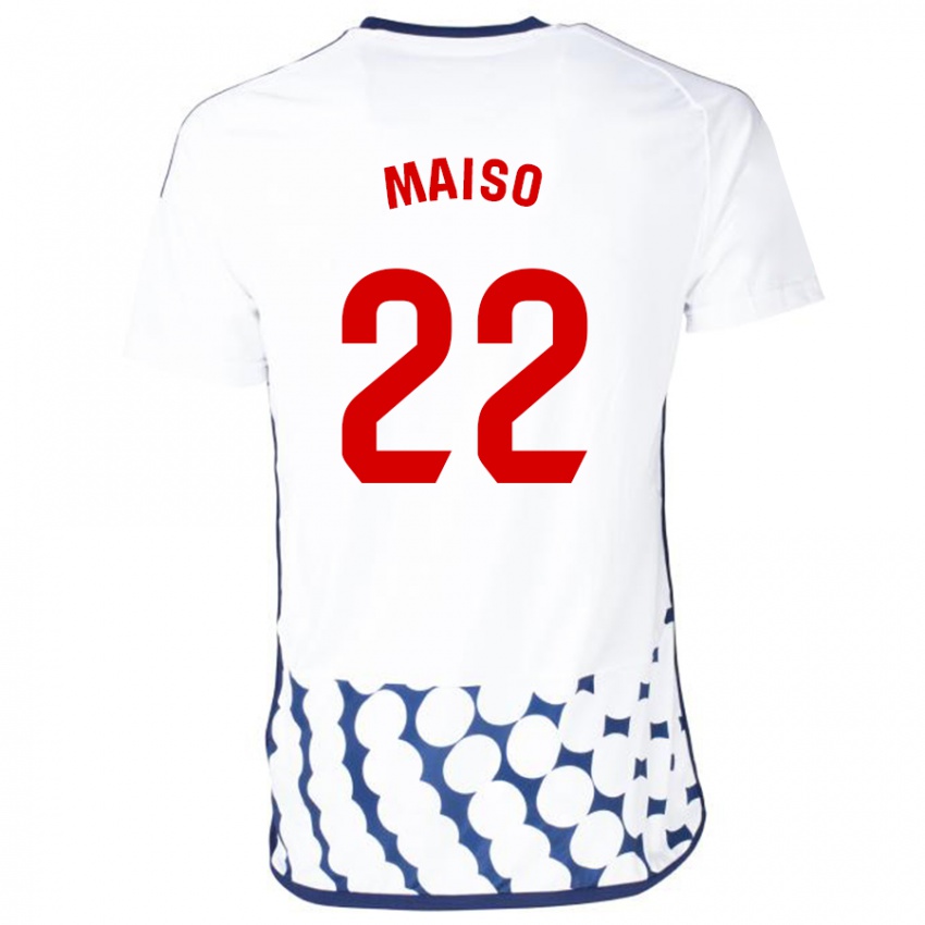 Damen Álvaro Maiso #22 Weiß Auswärtstrikot Trikot 2023/24 T-Shirt