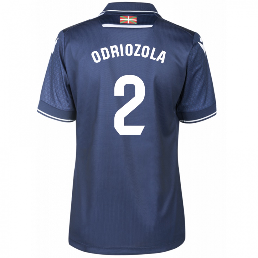 Damen Alvaro Odriozola #2 Marine Auswärtstrikot Trikot 2023/24 T-Shirt