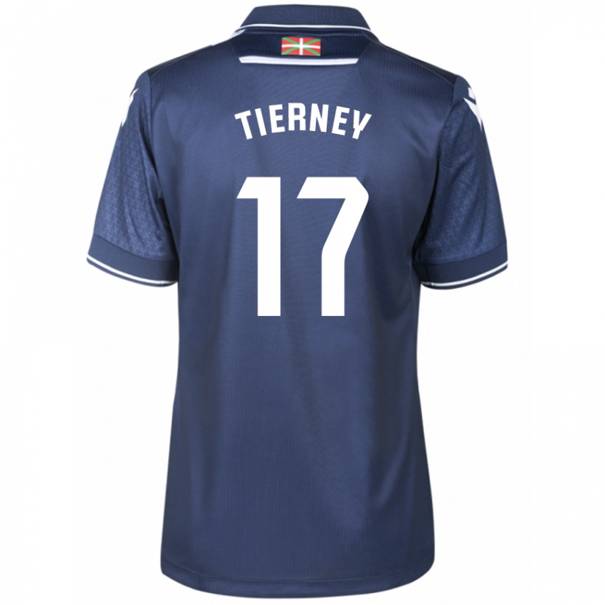 Damen Kieran Tierney #17 Marine Auswärtstrikot Trikot 2023/24 T-Shirt