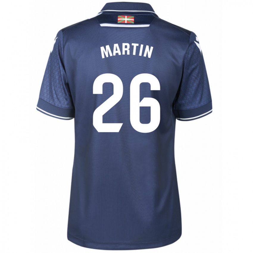 Damen Jon Martín #26 Marine Auswärtstrikot Trikot 2023/24 T-Shirt