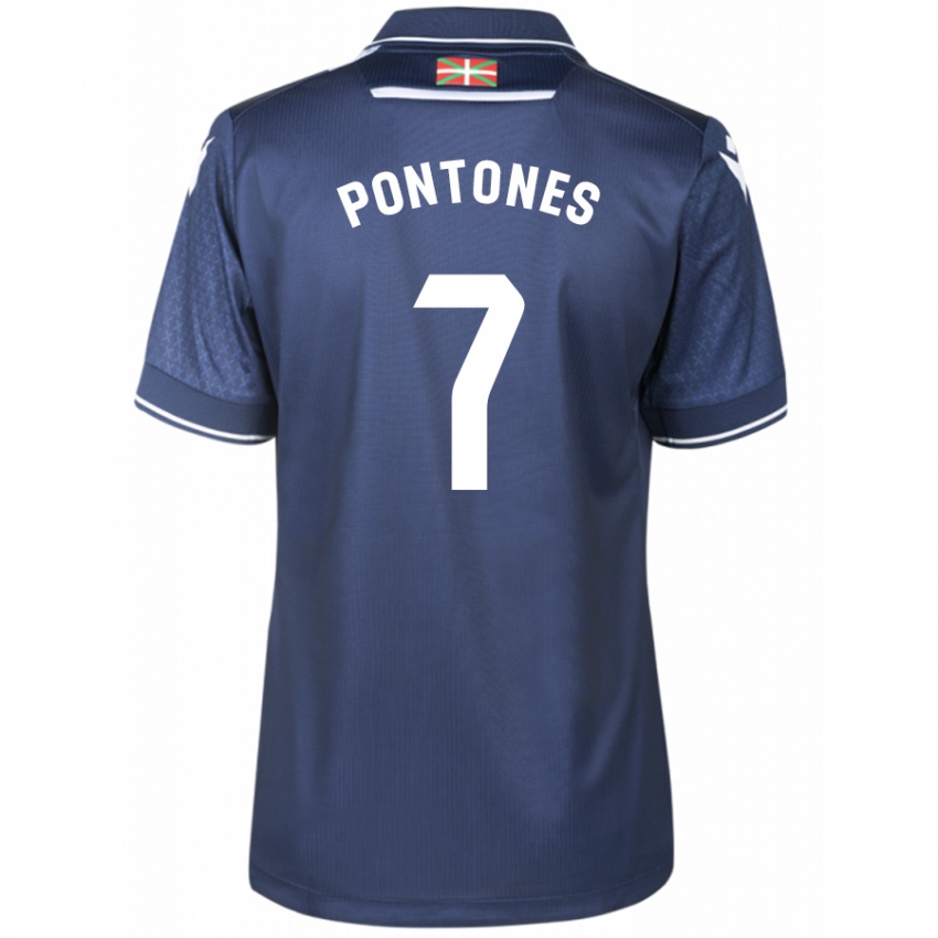 Damen Juan Carlos Pontones #7 Marine Auswärtstrikot Trikot 2023/24 T-Shirt