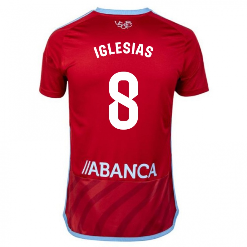 Damen Bruno Iglesias #8 Rot Auswärtstrikot Trikot 2023/24 T-Shirt