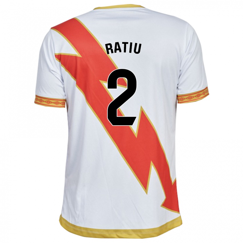 Kinder Andrei Rațiu #2 Weiß Heimtrikot Trikot 2023/24 T-Shirt