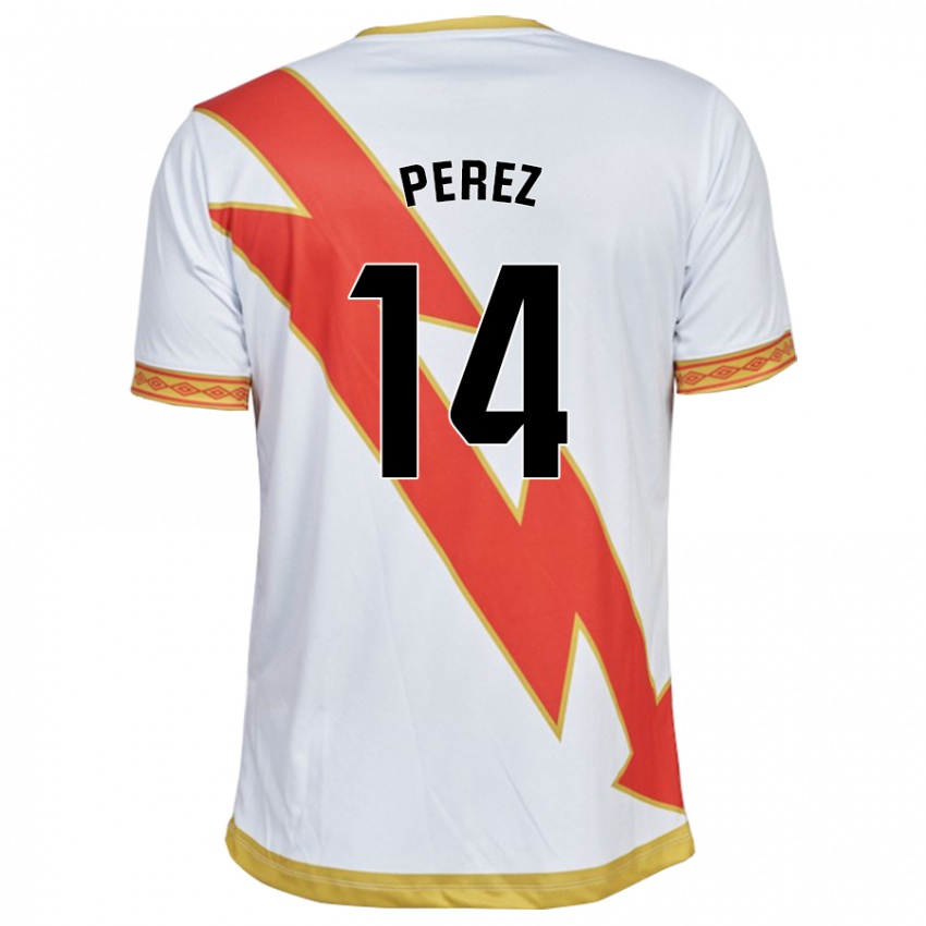 Kinder Kike Pérez #14 Weiß Heimtrikot Trikot 2023/24 T-Shirt