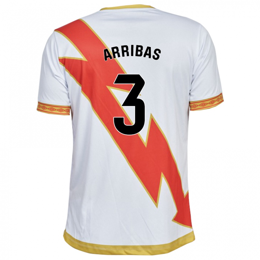 Kinder Sergio Arribas #3 Weiß Heimtrikot Trikot 2023/24 T-Shirt