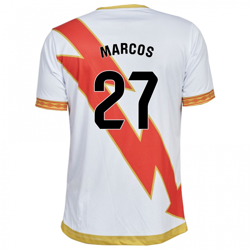 Kinder Álvaro Marcos #27 Weiß Heimtrikot Trikot 2023/24 T-Shirt