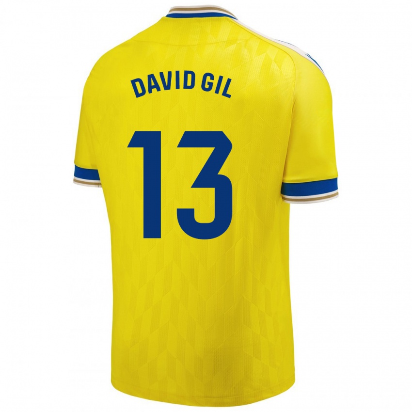 Kinder David Gil #13 Gelb Heimtrikot Trikot 2023/24 T-Shirt