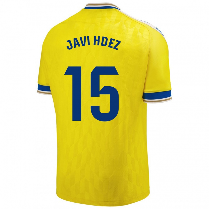 Kinder Javi Hernández #15 Gelb Heimtrikot Trikot 2023/24 T-Shirt