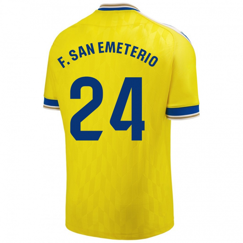 Kinder Fede San Emeterio #24 Gelb Heimtrikot Trikot 2023/24 T-Shirt