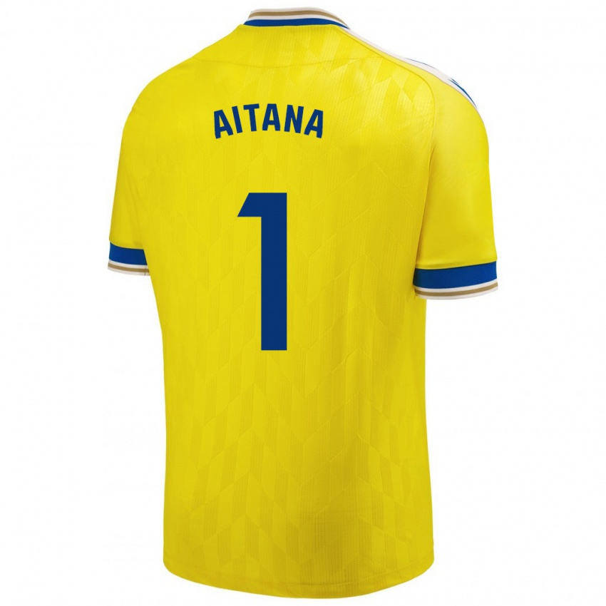 Kinder Aitana #1 Gelb Heimtrikot Trikot 2023/24 T-Shirt