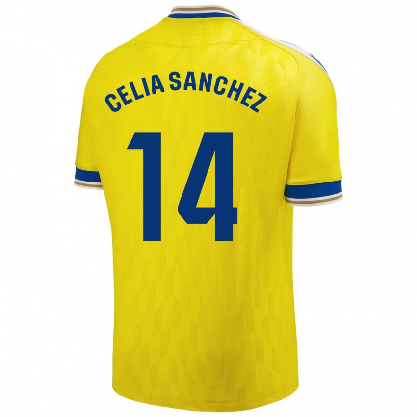 Kinder Celia Sánchez García #14 Gelb Heimtrikot Trikot 2023/24 T-Shirt