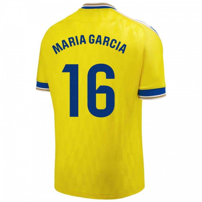 Kinder Maria García Fernández #16 Gelb Heimtrikot Trikot 2023/24 T-Shirt