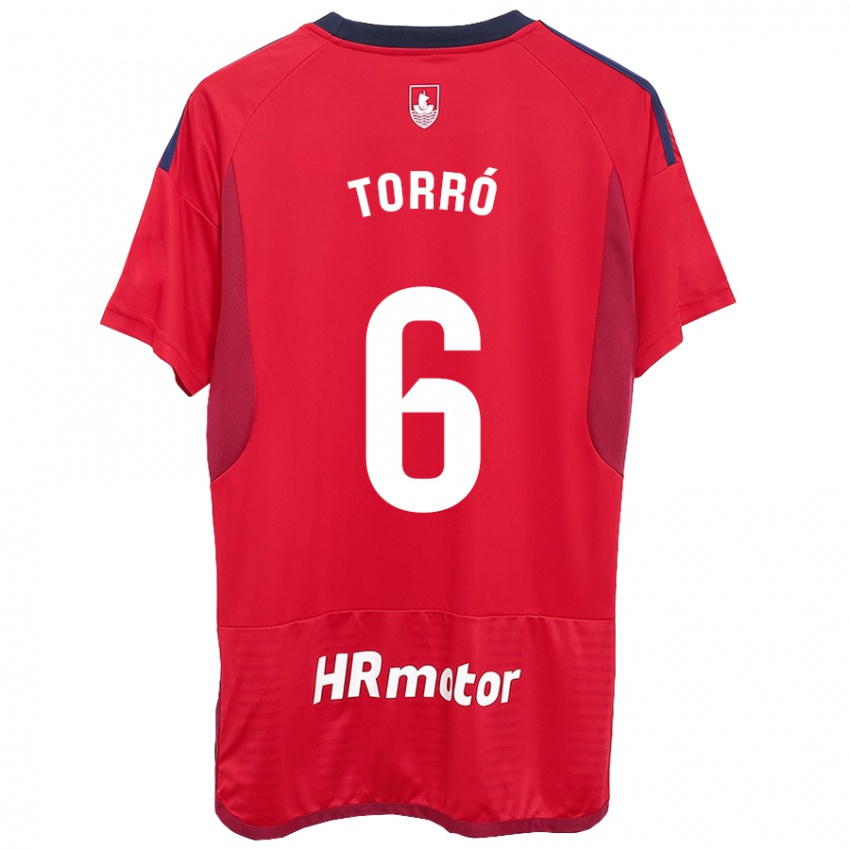 Kinder Lucas Torró #6 Rot Heimtrikot Trikot 2023/24 T-Shirt