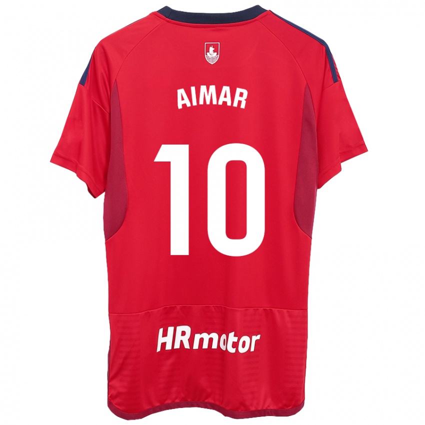 Kinder Aimar Oroz #10 Rot Heimtrikot Trikot 2023/24 T-Shirt