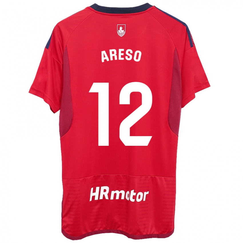 Kinder Jesús Areso #12 Rot Heimtrikot Trikot 2023/24 T-Shirt