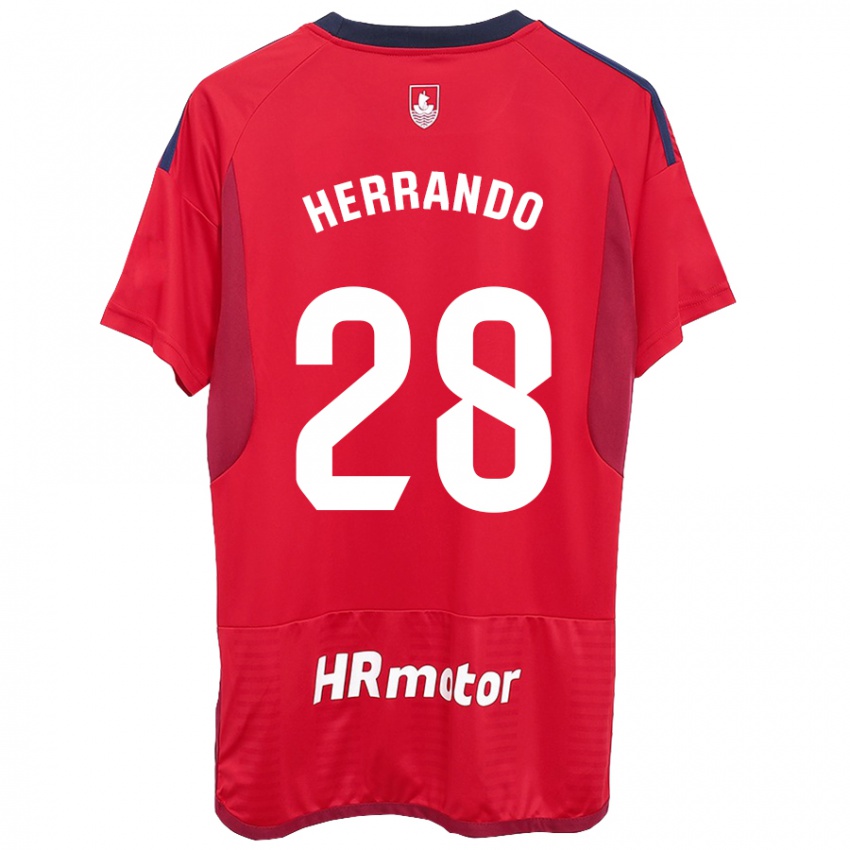 Kinder Jorge Herrando #28 Rot Heimtrikot Trikot 2023/24 T-Shirt