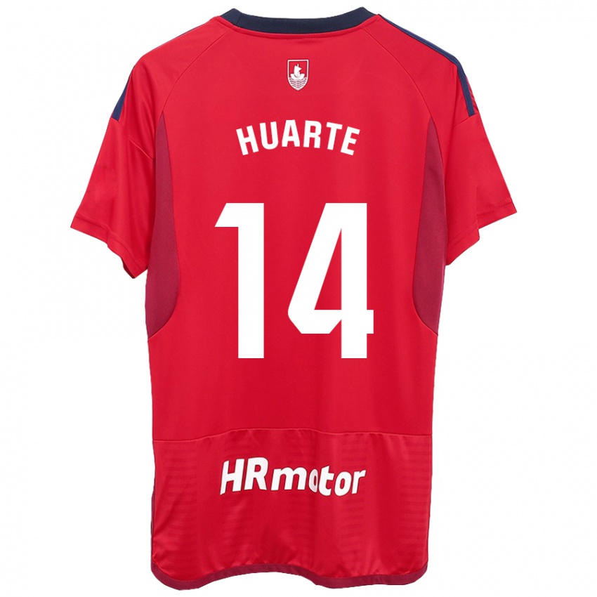 Kinder Xabi Huarte #14 Rot Heimtrikot Trikot 2023/24 T-Shirt