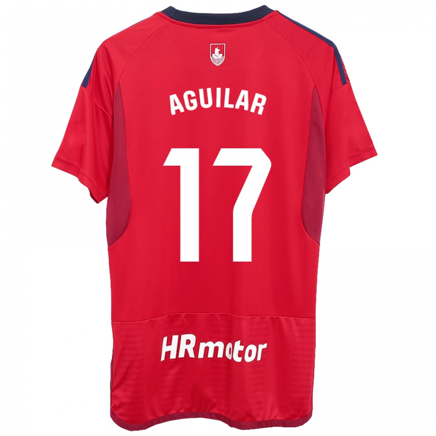 Kinder Eneko Aguilar #17 Rot Heimtrikot Trikot 2023/24 T-Shirt