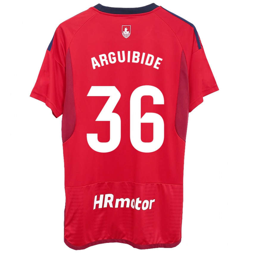 Kinder Iñigo Arguibide #36 Rot Heimtrikot Trikot 2023/24 T-Shirt