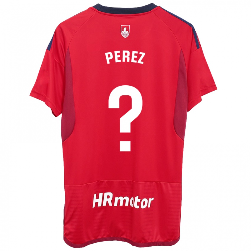Kinder Bruno Perez #0 Rot Heimtrikot Trikot 2023/24 T-Shirt