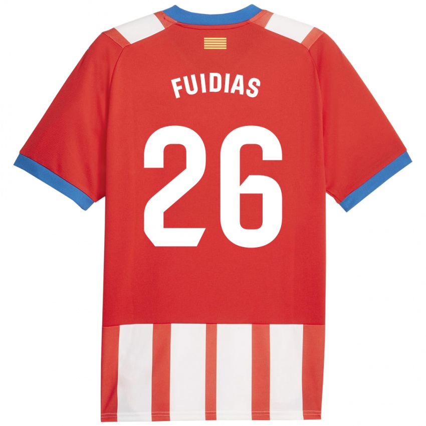 Kinder Toni Fuidias #26 Rot-Weiss Heimtrikot Trikot 2023/24 T-Shirt