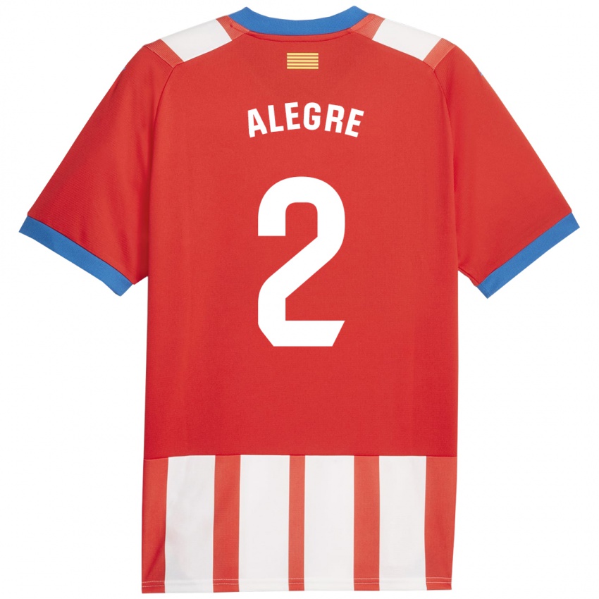 Kinder Marc Alegre #2 Rot-Weiss Heimtrikot Trikot 2023/24 T-Shirt