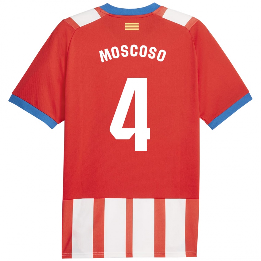 Kinder Miriam Moscoso #4 Rot-Weiss Heimtrikot Trikot 2023/24 T-Shirt