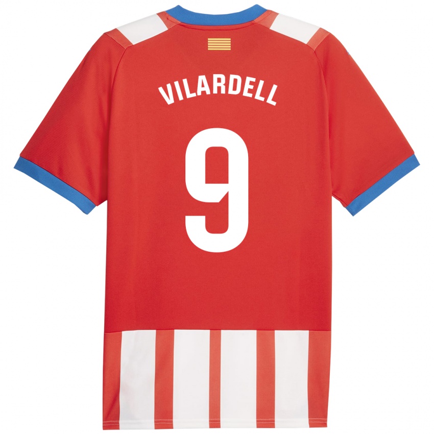 Kinder Júlia Vilardell #9 Rot-Weiss Heimtrikot Trikot 2023/24 T-Shirt