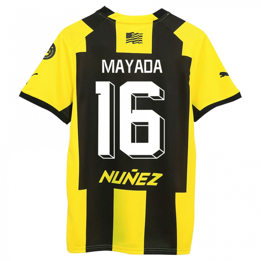 Kinder Camilo Mayada #16 Gelb Schwarz Heimtrikot Trikot 2023/24 T-Shirt