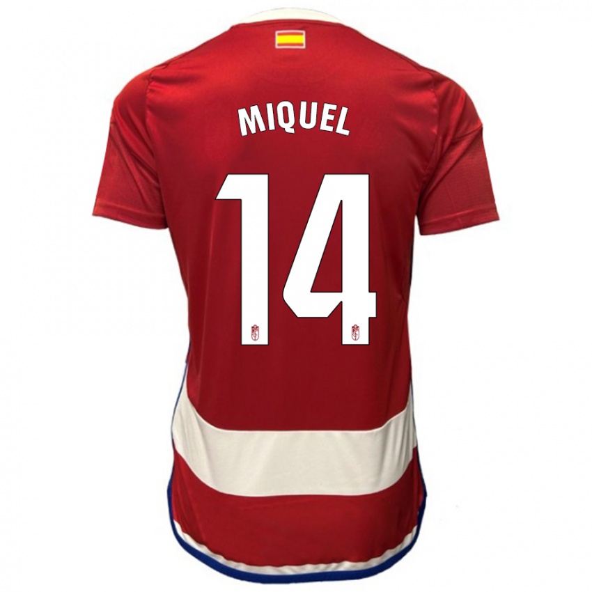 Kinder Ignasi Miquel #14 Rot Heimtrikot Trikot 2023/24 T-Shirt