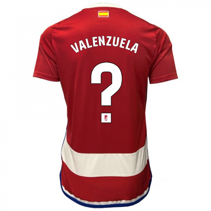 Kinder Adrián Valenzuela #0 Rot Heimtrikot Trikot 2023/24 T-Shirt