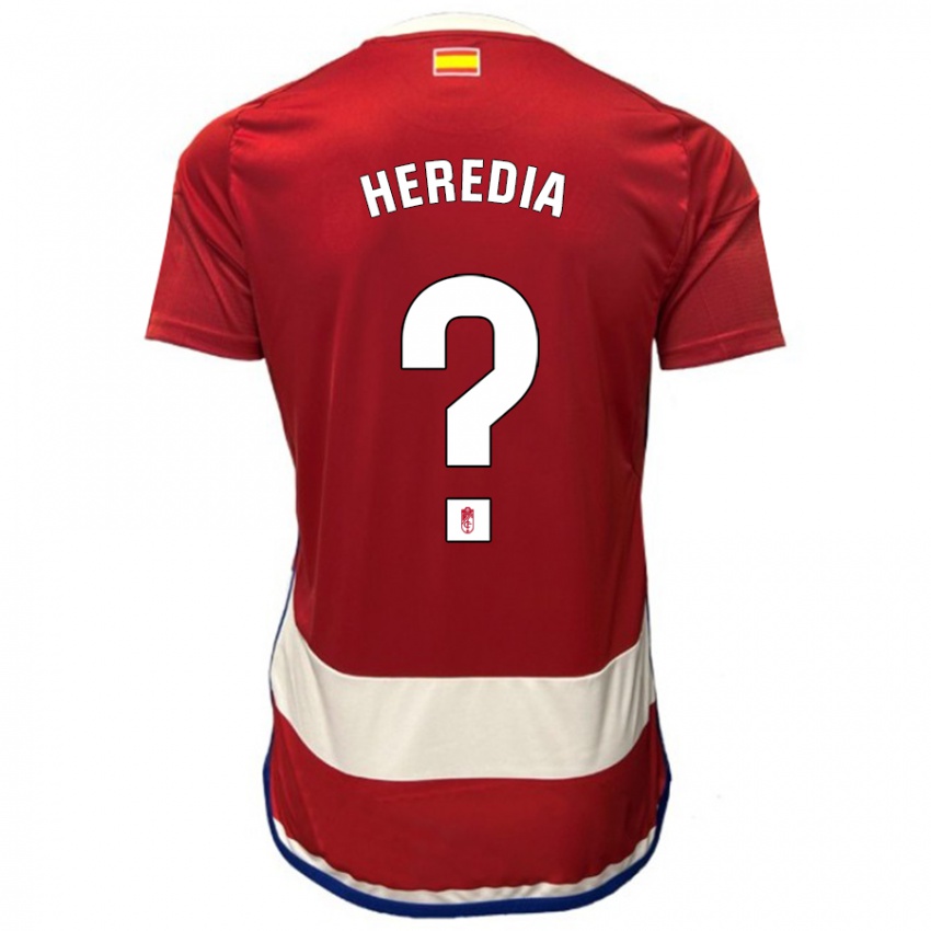 Kinder Adri Heredia #0 Rot Heimtrikot Trikot 2023/24 T-Shirt