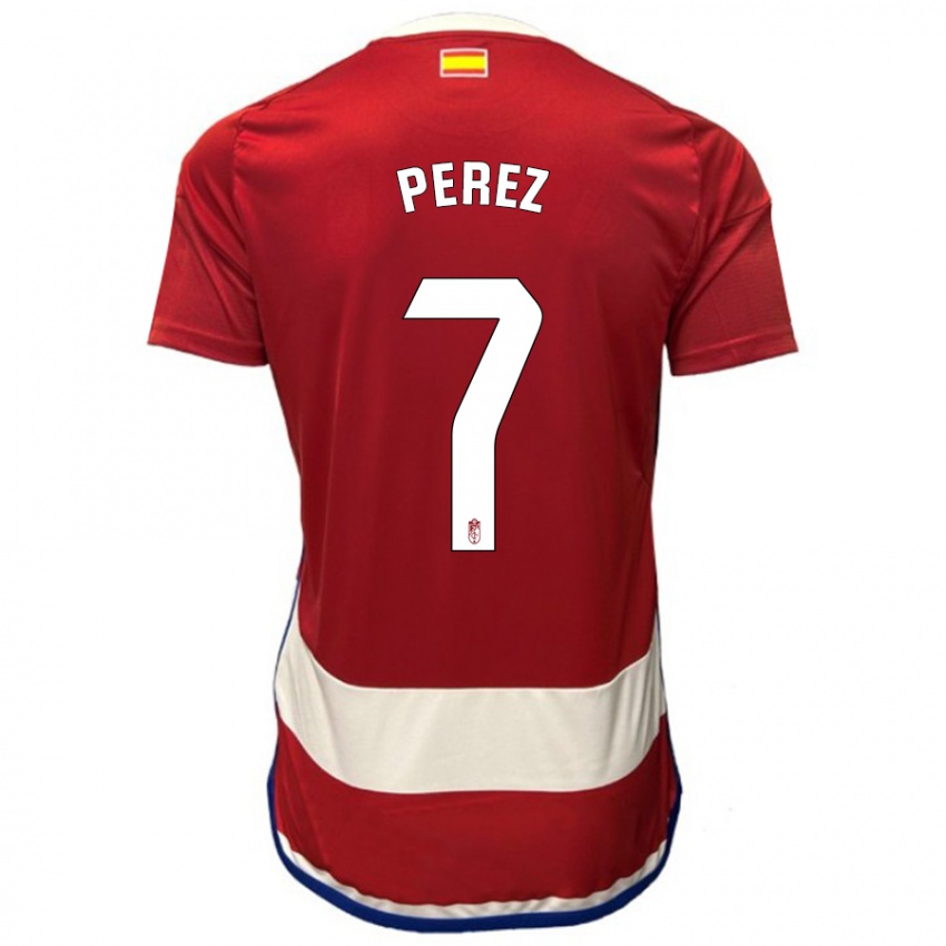 Kinder Laura Pérez #7 Rot Heimtrikot Trikot 2023/24 T-Shirt