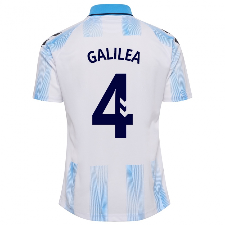 Kinder Einar Galilea #4 Weiß Blau Heimtrikot Trikot 2023/24 T-Shirt