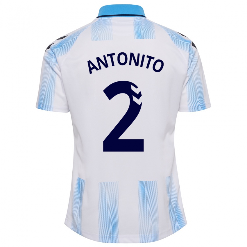 Kinder Antoñito #2 Weiß Blau Heimtrikot Trikot 2023/24 T-Shirt