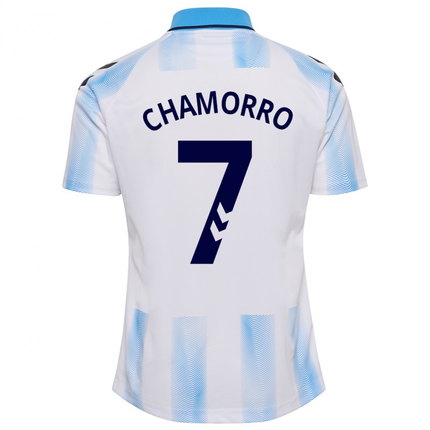 Kinder Alexis Chamorro #7 Weiß Blau Heimtrikot Trikot 2023/24 T-Shirt