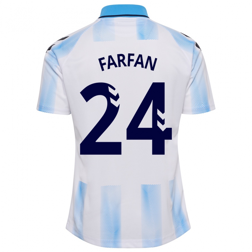 Kinder María Farfán #24 Weiß Blau Heimtrikot Trikot 2023/24 T-Shirt