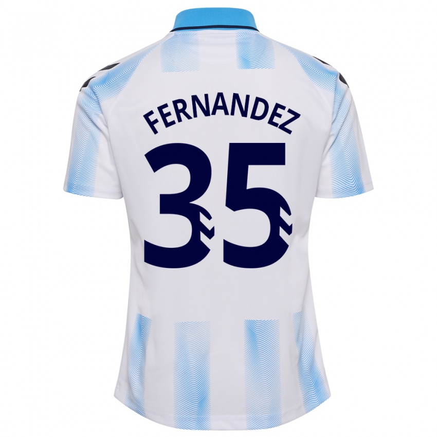 Kinder Inés Fernández #35 Weiß Blau Heimtrikot Trikot 2023/24 T-Shirt