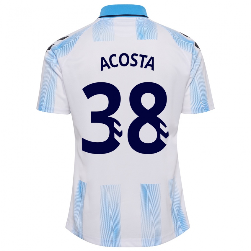 Kinder Judith Acosta #38 Weiß Blau Heimtrikot Trikot 2023/24 T-Shirt