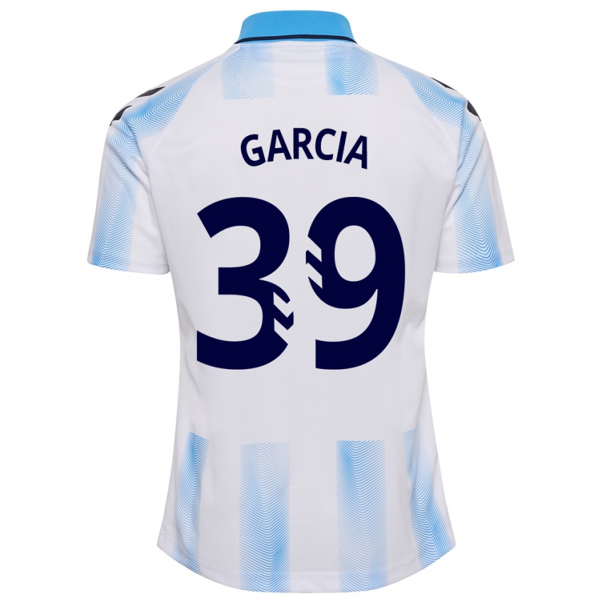 Kinder Claudia García #39 Weiß Blau Heimtrikot Trikot 2023/24 T-Shirt