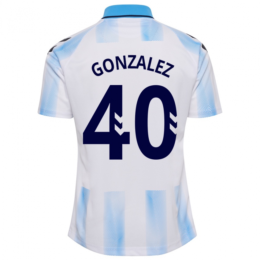 Kinder Carol González #40 Weiß Blau Heimtrikot Trikot 2023/24 T-Shirt