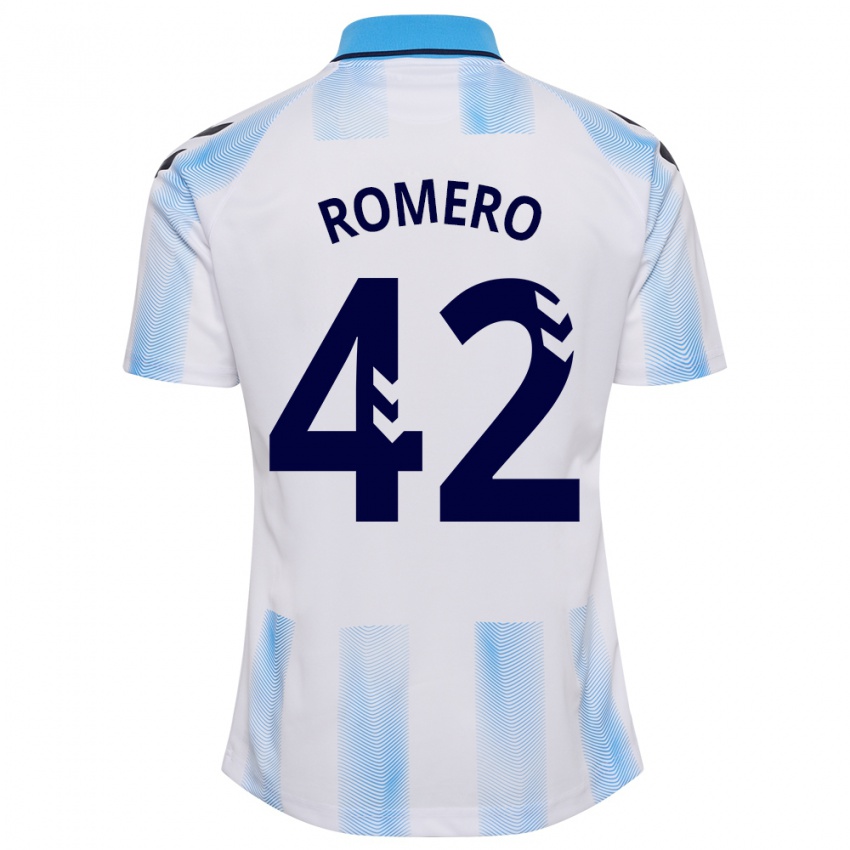 Kinder Andrea Romero #42 Weiß Blau Heimtrikot Trikot 2023/24 T-Shirt