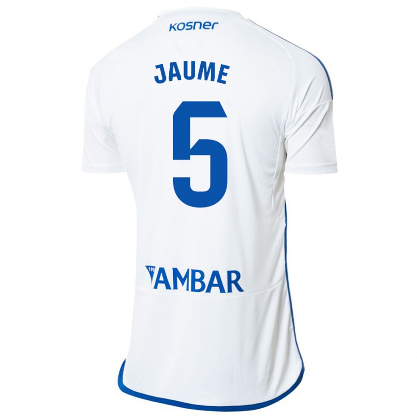 Kinder Jaume Grau #5 Weiß Heimtrikot Trikot 2023/24 T-Shirt