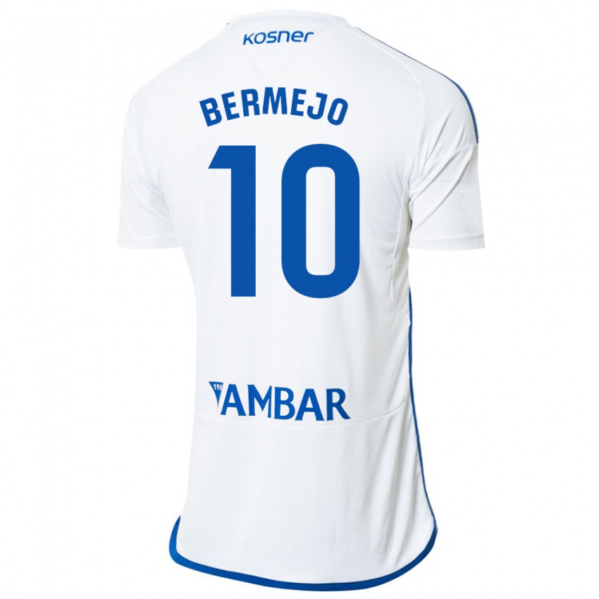 Kinder Sergio Bermejo #10 Weiß Heimtrikot Trikot 2023/24 T-Shirt