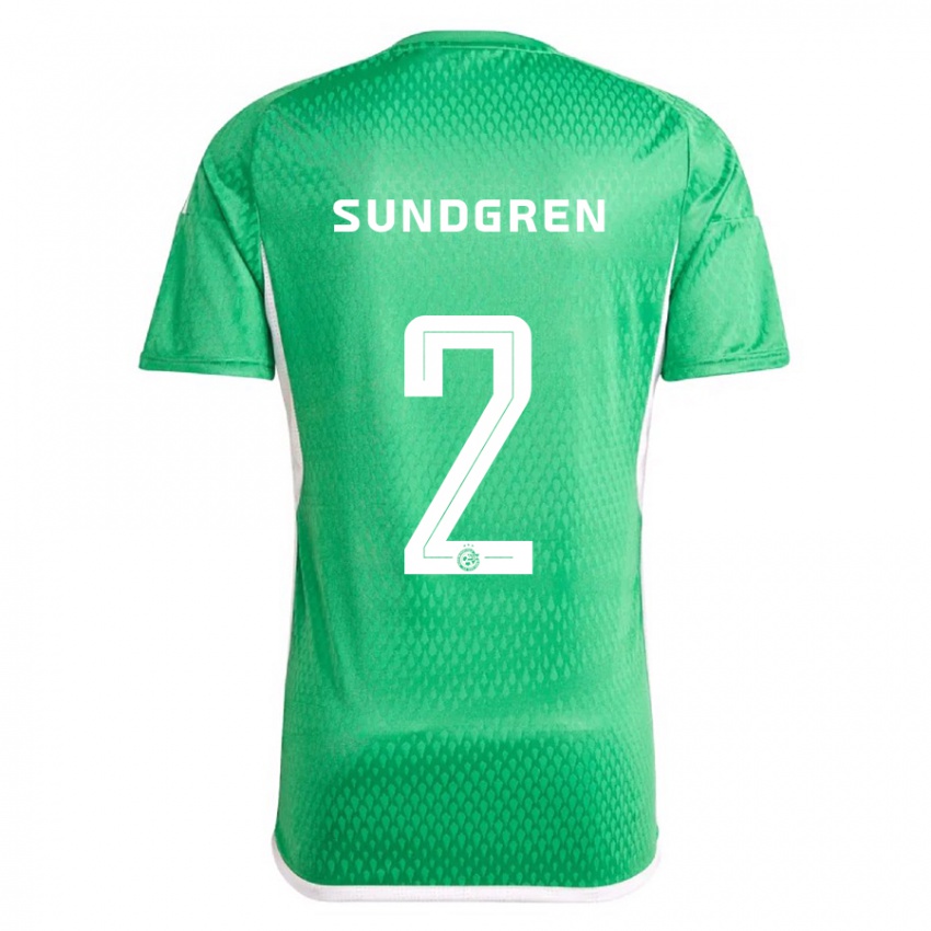 Kinder Daniel Sundgren #2 Weiß Blau Heimtrikot Trikot 2023/24 T-Shirt